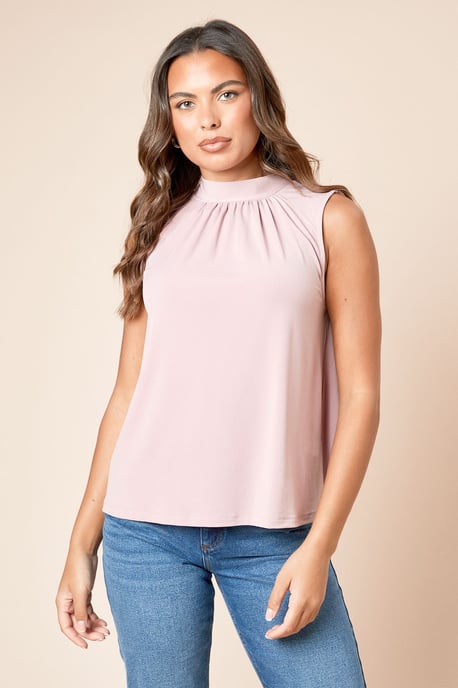 High Neck Tie Back Top - Image 3