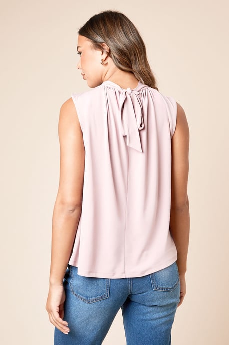 High Neck Tie Back Top - Image 4