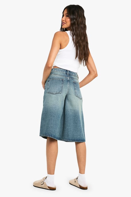 Longline Denim Jort - Image 2