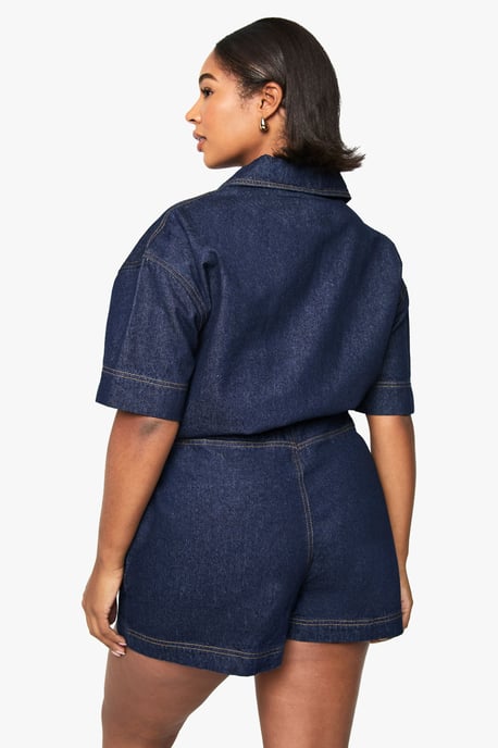 Plus Denim Wrap Skort - Image 2