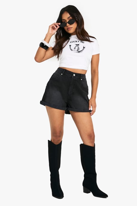 Petite Denim Mom Short - Image 3