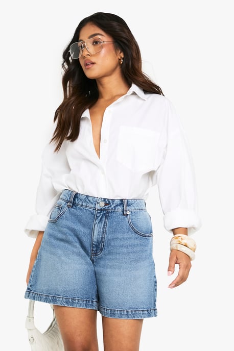 Petite Denim Boyfriend Short - Image 3