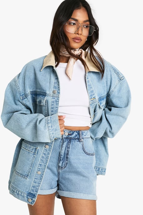 Petite Denim Mom Short - Image 1
