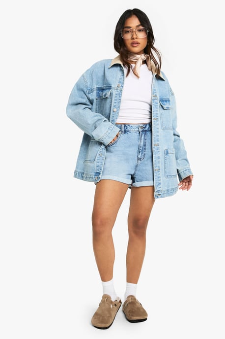 Petite Denim Mom Short - Image 3