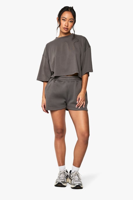 Boxy Crop T-shirt And Short Set - Image 3