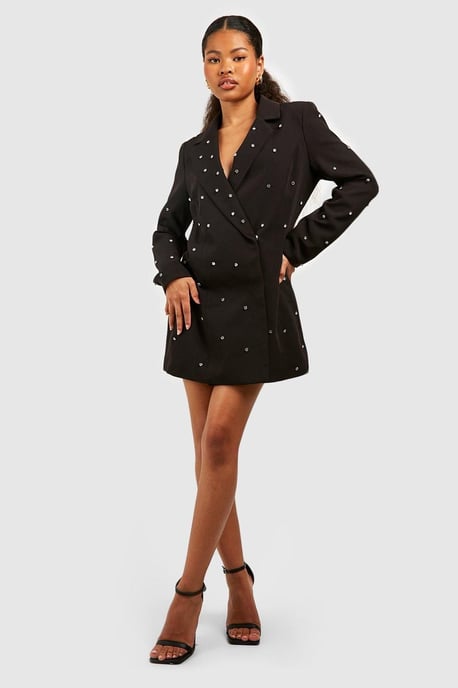 Petite Crystal Embellished Blazer Dress - Image 1