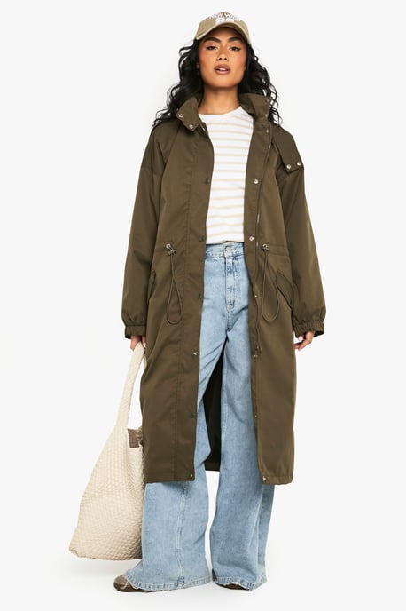 Hooded Cinched Waist Festival Mac - Image 1
