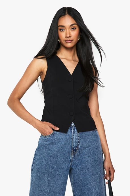 Super Stretch Button Waistcoat - Image 1