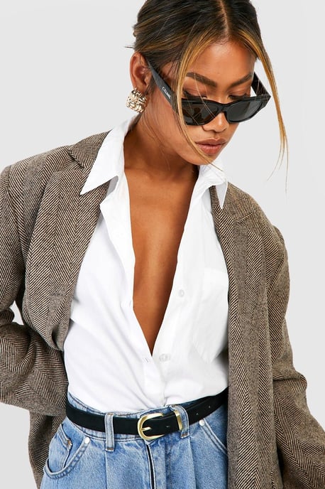 Boohoo Basics Oversized Cotton Poplin Shirt - Image 4