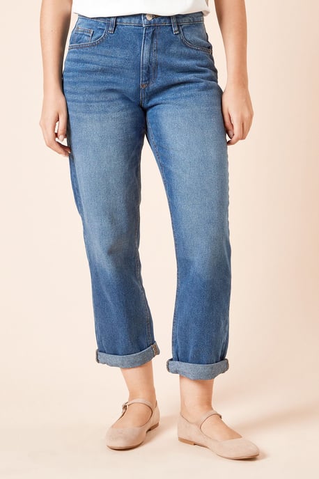 Boyfriends Ankle Grazer Fold Up Jeans - Image 2