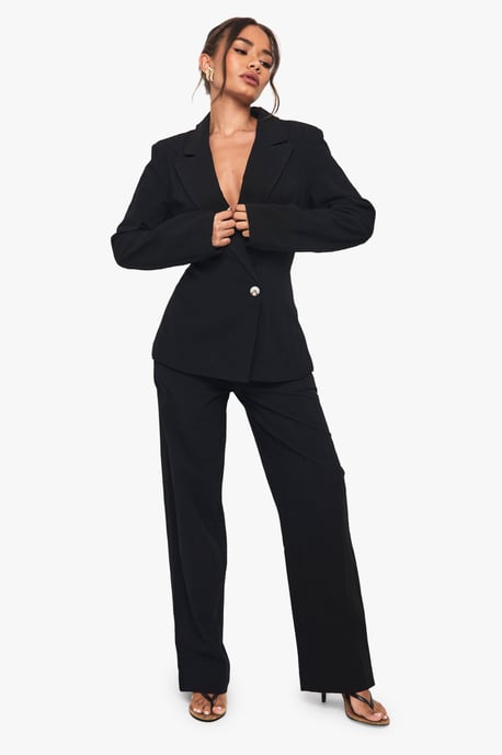 Linen Tailored Straight Leg Trouser - Image 3