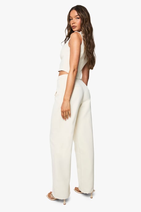Woven Tailored Pocket Front Straight Leg Trouser - Image 2