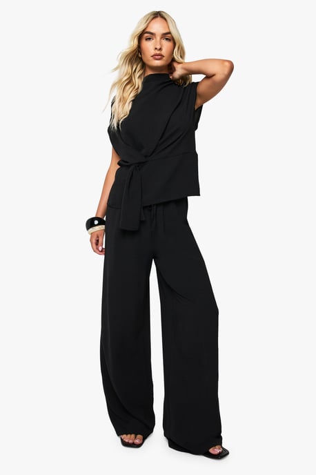 Woven Drape Blouse & Trouser Co-Ord - Image 3