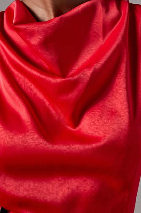 Tie Side Satin Drape Wide Leg Jumpsuit - Image 5