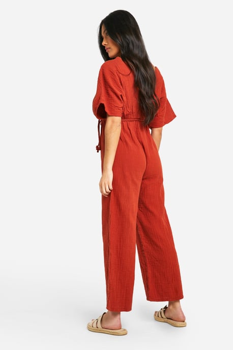 Maternity Rope Belted Wide Leg Jumpsuit - Image 2