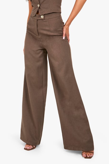 Textured Wide Leg Trousers - Image 4