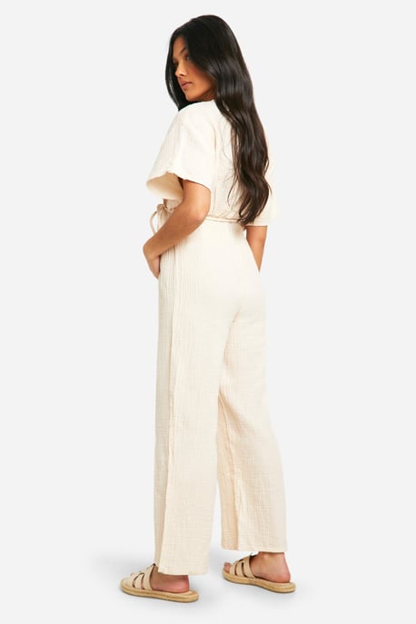 Maternity Rope Belted Wide Leg Jumpsuit - Image 2