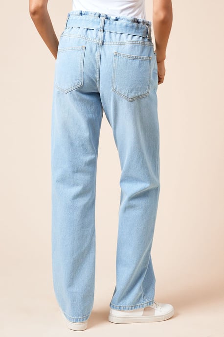 Tie Waist Paper Bag Jean - Image 3