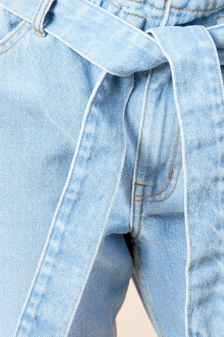 Tie Waist Paper Bag Jean - Image 5