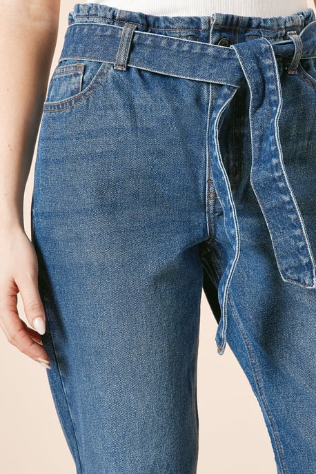 Tie Waist Paper Bag Jean - Image 3