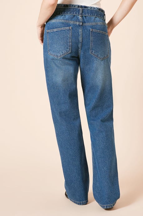 Tie Waist Paper Bag Jean - Image 4