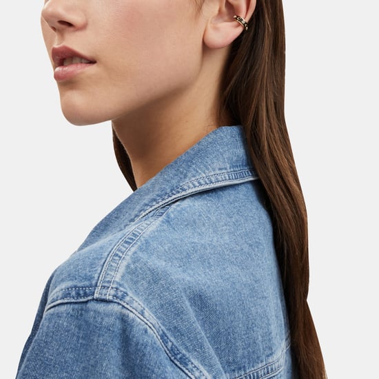 Enamel C Stone Ear Cuff - Image 2