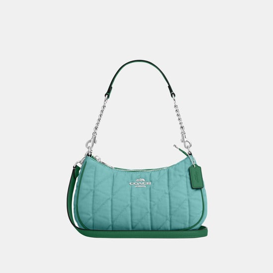 Teri Shoulder Bag in Colored Quilted Denim - Image 1