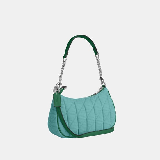 Teri Shoulder Bag in Colored Quilted Denim - Image 2