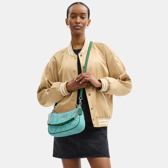 Teri Shoulder Bag in Colored Quilted Denim - Image 4