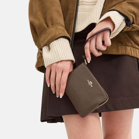 Pebbled Leather Corner Zip Bag - Image 3