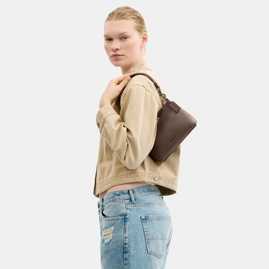Laurel Small Shoulder Bag in Lux Pebble Leather - Image 5