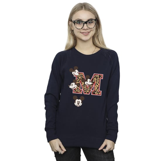 Disney Dam/Tjej Musse Pigg M Faces Sweatshirt (Marinblått) - Image 2