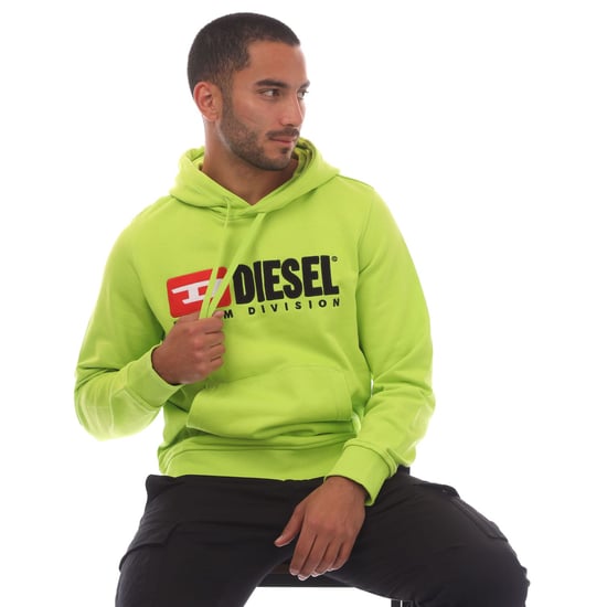 Men's Diesel S-Ginn-Hood-Div Hoodie in Green - Image 4
