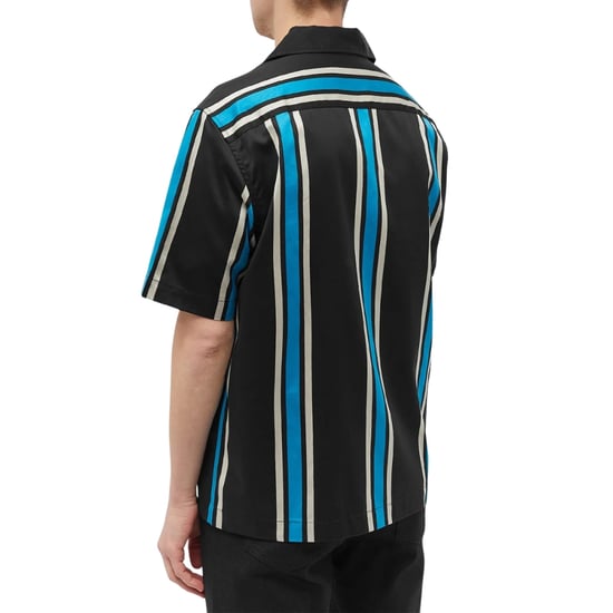 Fred Perry Svart randig skjorta med reverskrydd krage - Image 3