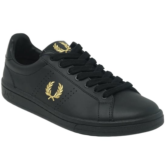 Fred Perry B4290 220 B721 Svarta Lädersneakers med Läderflikar - Image 2