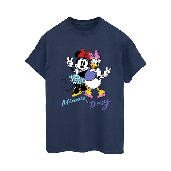 Disney Dames/Dames Minnie Mouse En Madeliefje Katoenen Vriendje T-shirt (Marineblauw) - Image 1