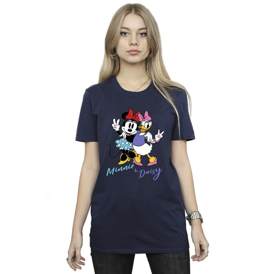 Disney Dames/Dames Minnie Mouse En Madeliefje Katoenen Vriendje T-shirt (Marineblauw) - Image 2