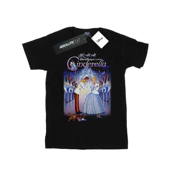 Disney Dam/kvinnor Cinderella Collage Poster Boyfriend T-shirt i bomull (Svart) - Image 1