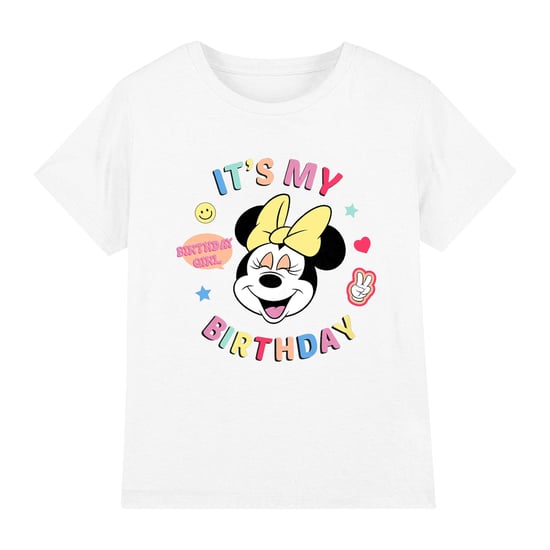 Disney Kinderen/Kinderen Het is mijn verjaardag Minnie Mouse T-Shirt (Wit) - Image 1