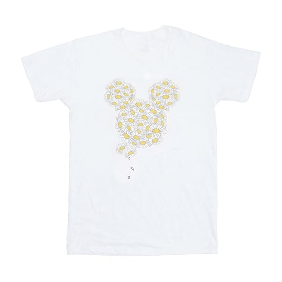 Disney Womens/Ladies Mickey Mouse Chamomile Head Cotton Boyfriend T-Shirt (White) - Image 1