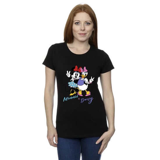 Disney Dam/Tjej Minnie Mouse och Daisy T-shirt i bomull (Svart) - Image 2