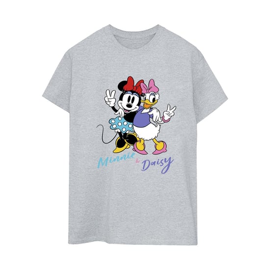 Disney Dames/Dames Minnie Mouse En Madeliefje Katoenen Vriendje T-shirt (Sportgrijs) - Image 1