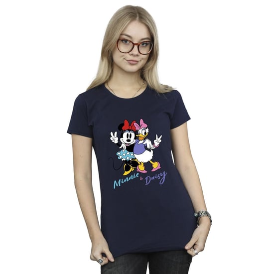 Disney Dam/Tjej Minnie Mouse och Daisy T-shirt i bomull (Marinblått) - Image 2