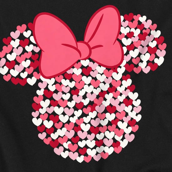Disney Childrens/Kids Minnie Mouse Heart Ears Silhouette Valentine`s Day T-Shirt (Black) - Image 4