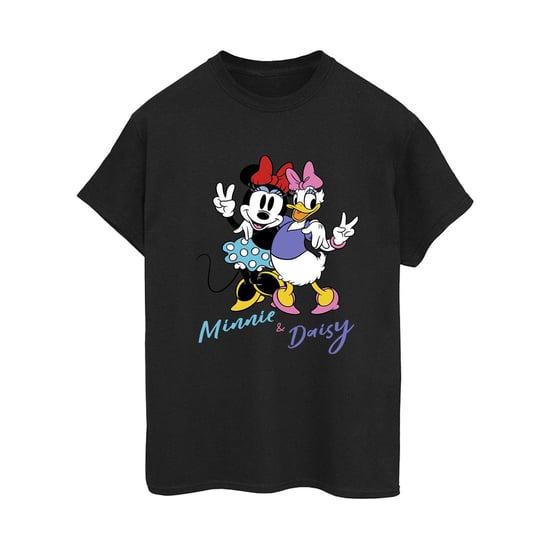 Disney Dames/Dames Minnie Mouse En Madeliefje Katoenen Vriendje T-shirt (Zwart) - Image 1