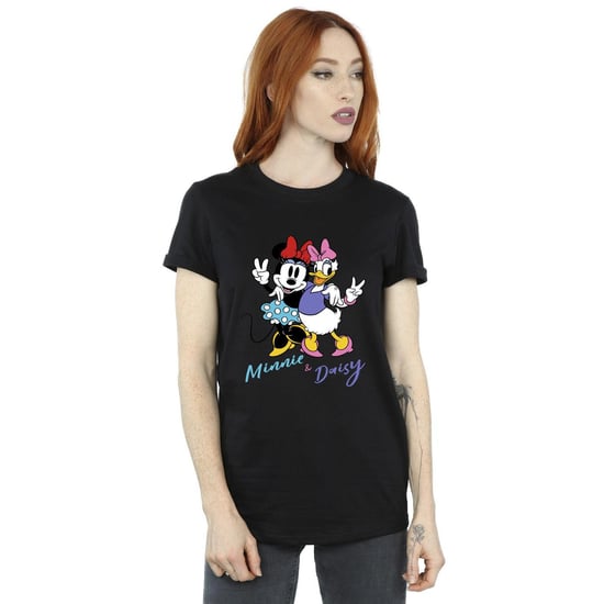 Disney Dames/Dames Minnie Mouse En Madeliefje Katoenen Vriendje T-shirt (Zwart) - Image 2
