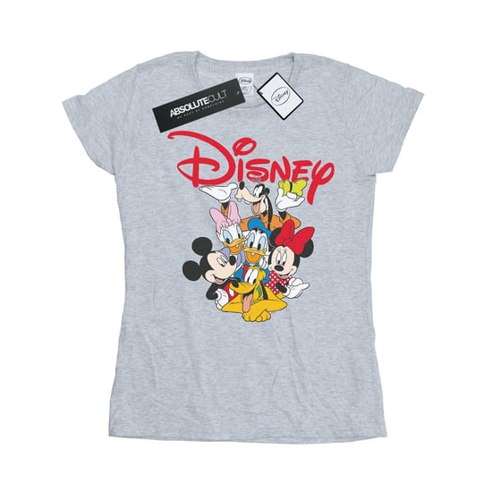Disney Womens/Ladies Mickey Mouse Crew Cotton T-Shirt (Sports Grey) - Image 1