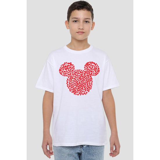 Disney Kinderen/Kinderen Mickey Mouse Hart Oren Silhouet Valentijnsdag T-Shirt (Wit) - Image 4