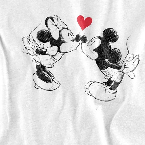 Disney Kinderen/Kinderen Mickey & Minnie Mouse Kiss Sketch Valentijnsdag T-Shirt (Wit) - Image 3