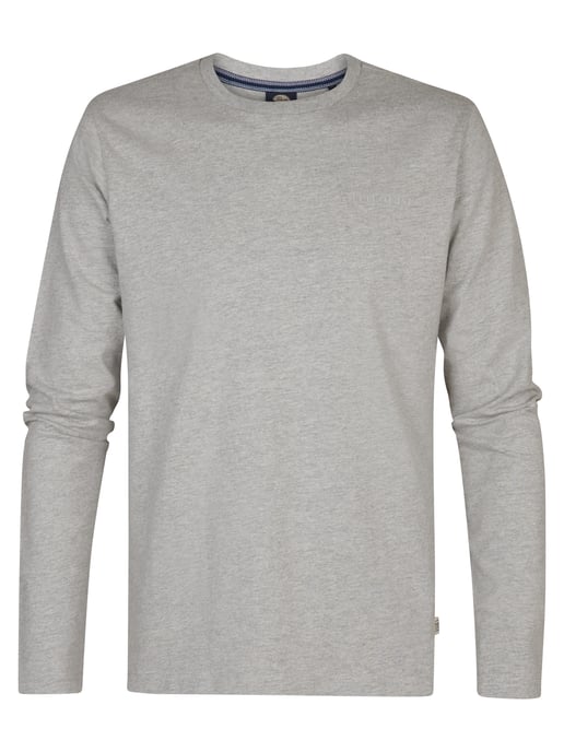 Petrol Industries - Heren Logo T-shirt Lange Mouwen Dolphinpark - Grijs - Image 1